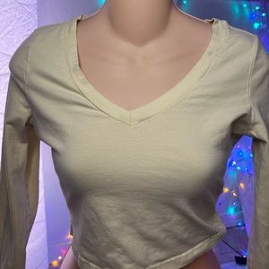 long sleeve crop top from shein